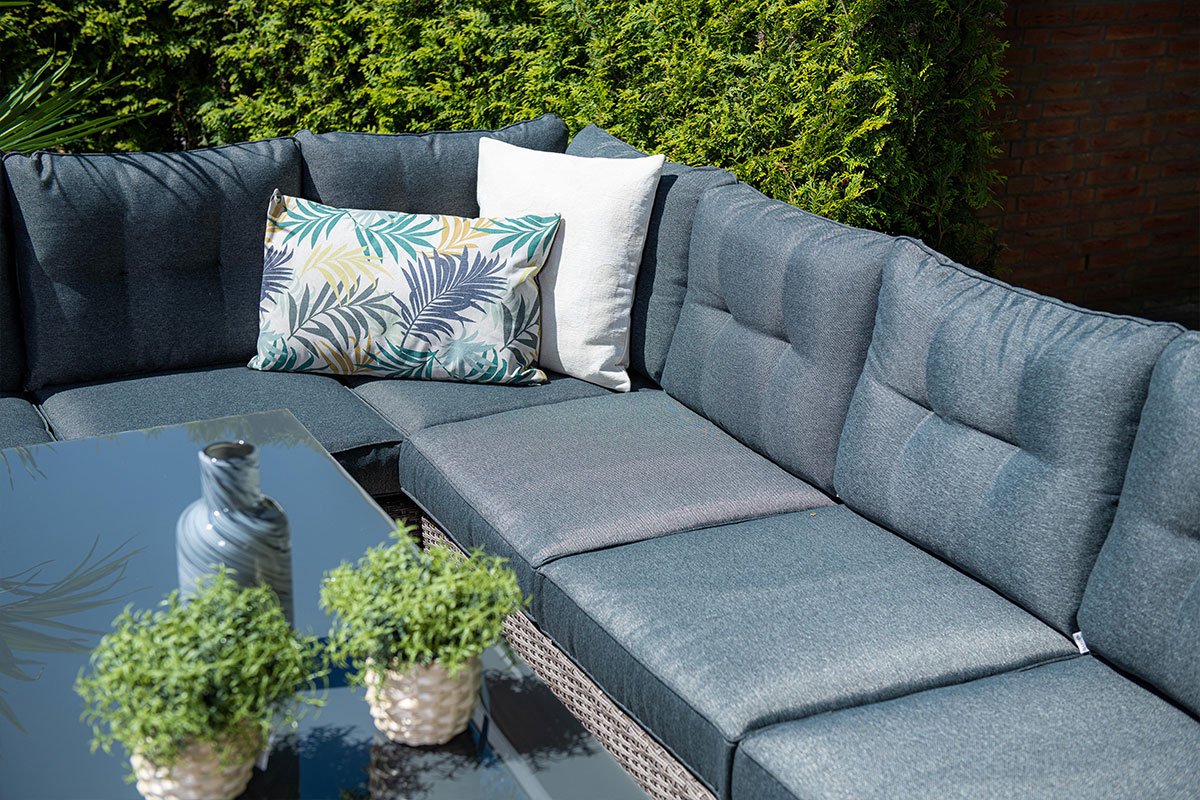 Garden Impressions Jaru Lounge Dining Set 6-delig Links - Extra Luxe Kussens - Grijs