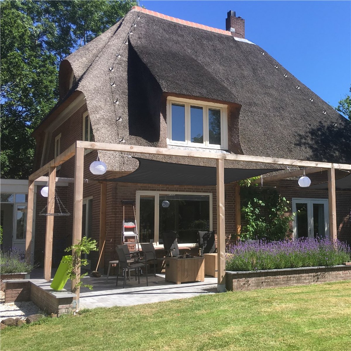 Livin'outdoor Schaduwdoek Iseo Hdpe Rechthoek 3x4m - Grijs