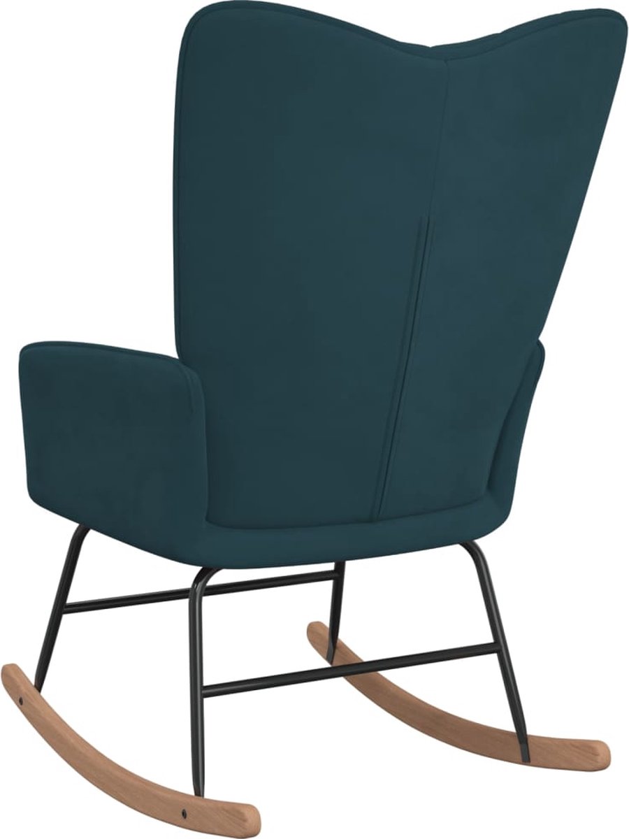 Vidaxl Schommelstoel Fluweel - Blauw