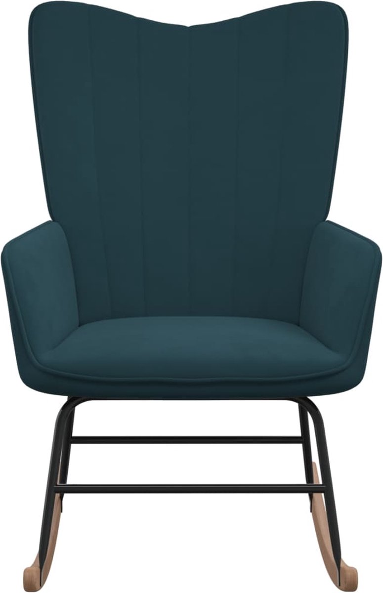 Vidaxl Schommelstoel Fluweel - Blauw