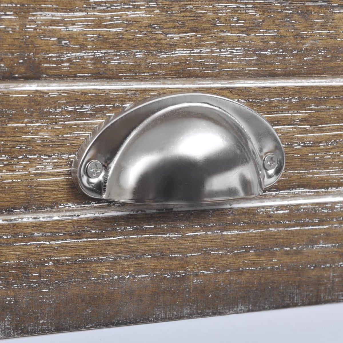 Vidaxl Nachtkastje Met 1 Lade En Wit - Bruin