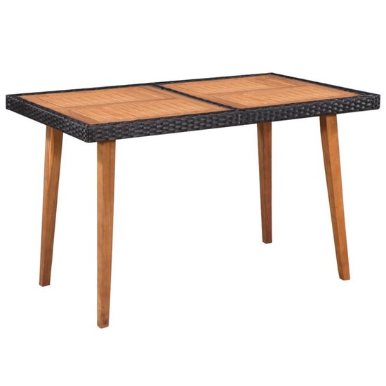 Vidaxl 5-delige Tuinset Poly Rattan En - Zwart