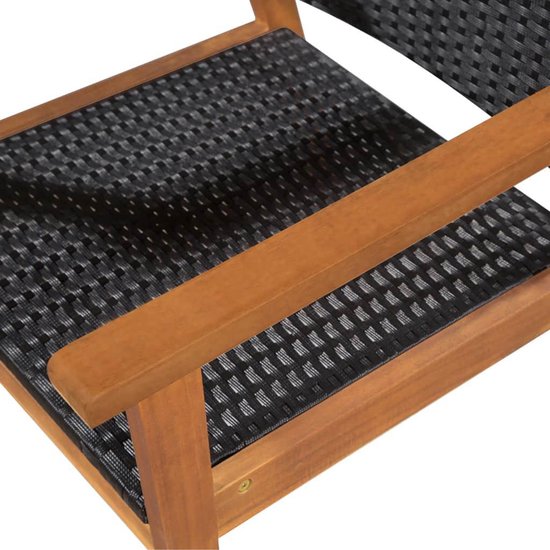 Vidaxl 5-delige Tuinset Poly Rattan En - Zwart