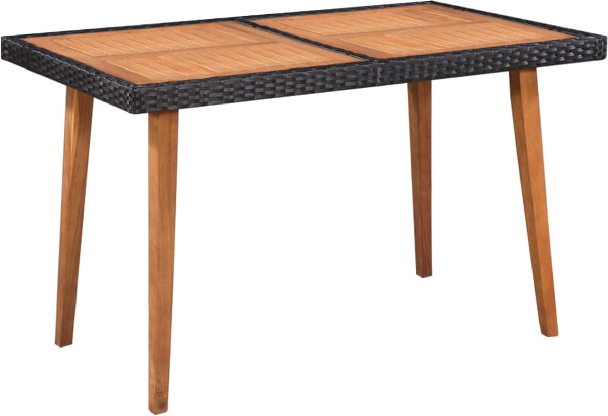 Vidaxl 5-delige Tuinset Poly Rattan En - Zwart