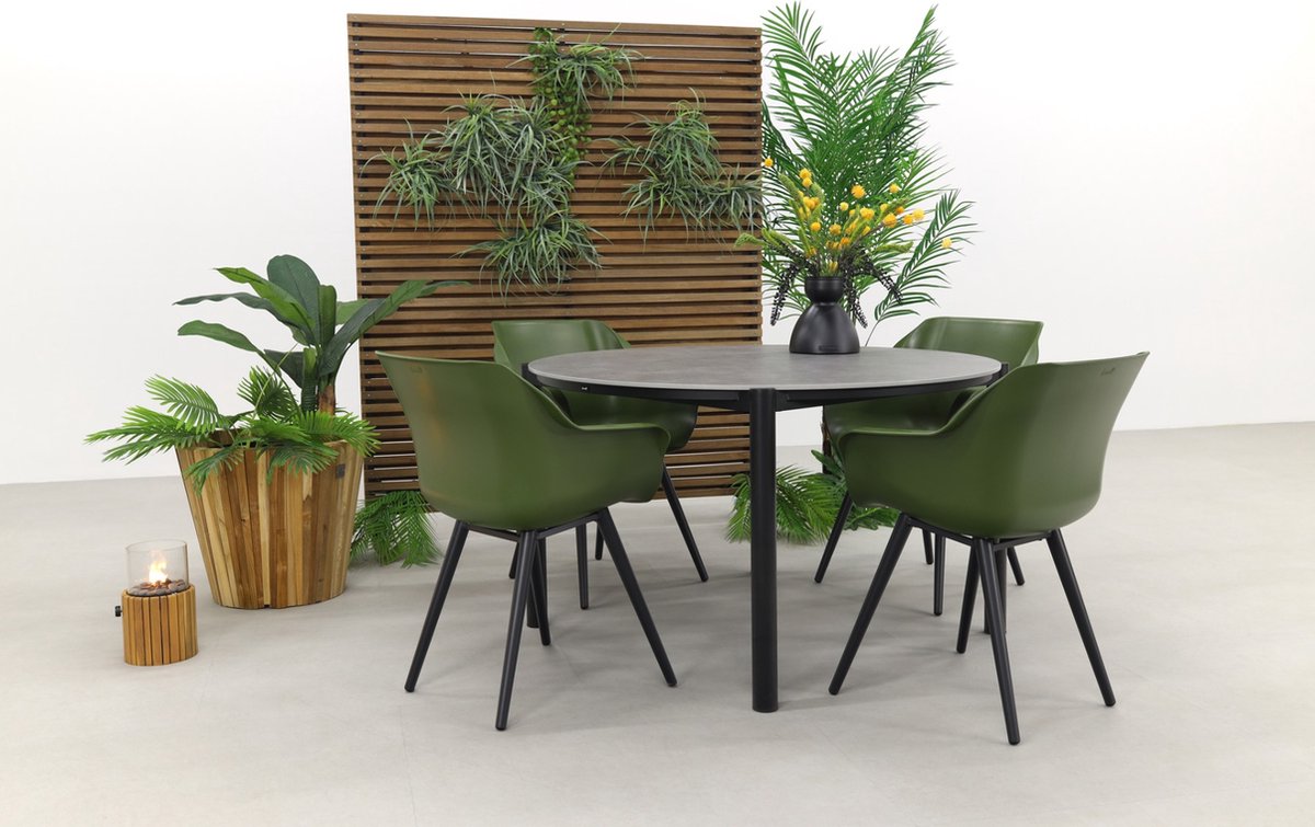 Hartman Sophie Moss Green/arezzo 130 Cm. Tuinset - 5-delig - Zwart