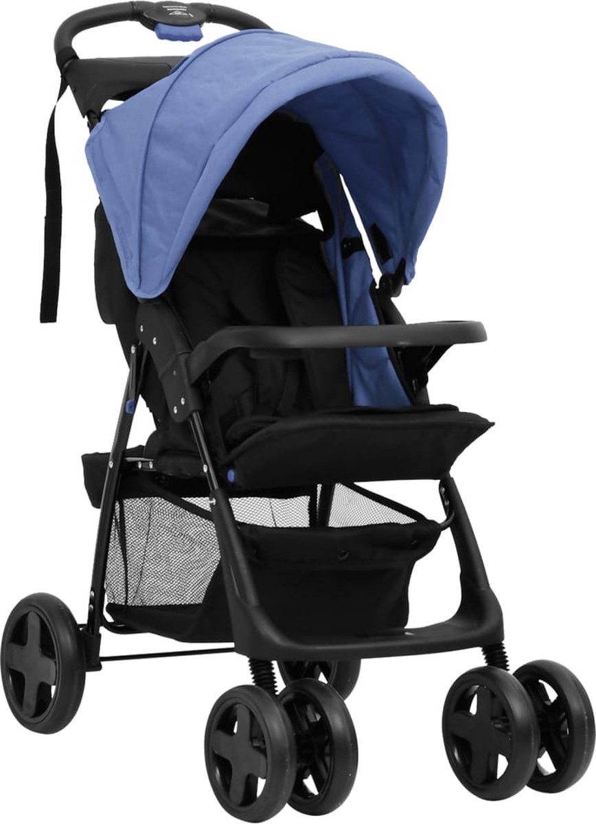 Vidaxl Kinderwagen 3-in-1 Staal Marine En - Blauw