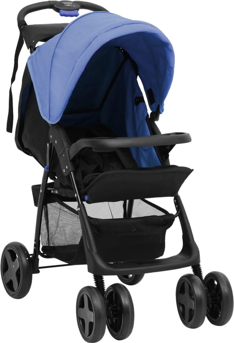 Vidaxl Kinderwagen 3-in-1 Staal Marine En - Blauw