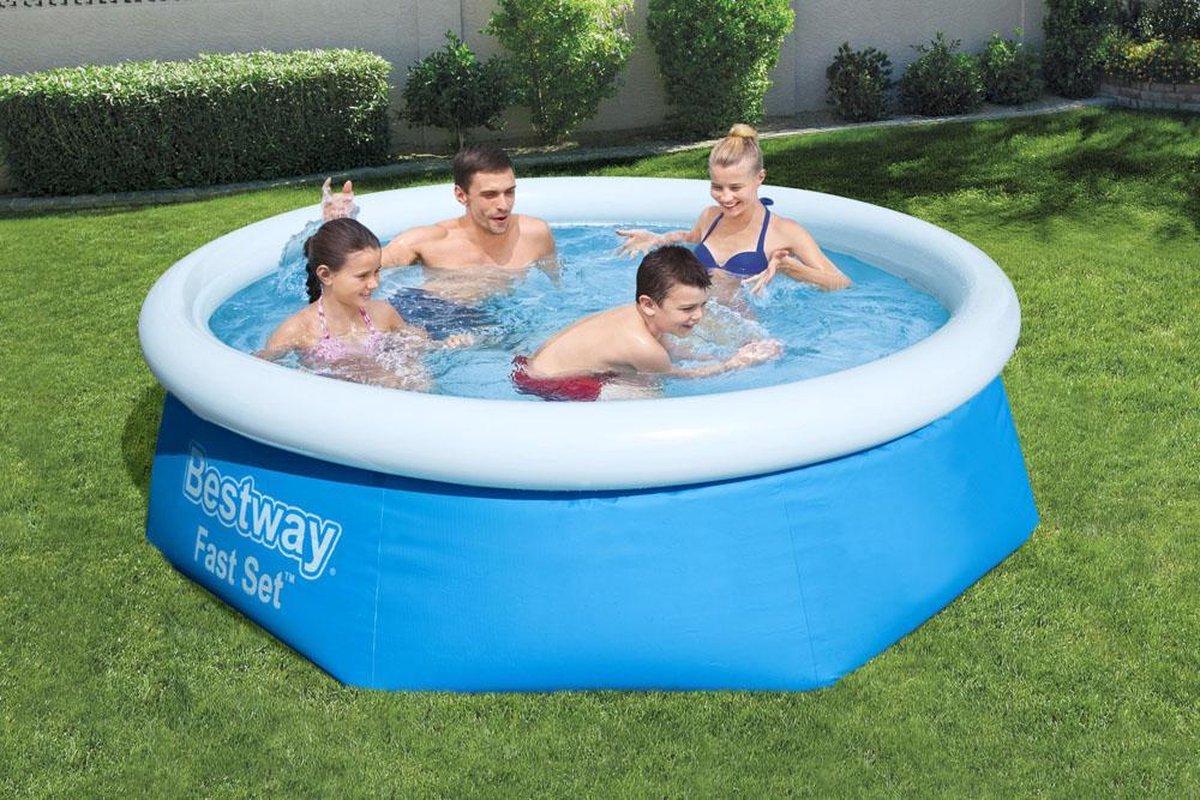 Bestway Zwembad - Fast Set - 244 X 66 Cm - Inclusief Solarzeil - Blauw