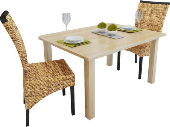 Vidaxl Eetkamerstoelen 2 Stuks Abaca - Bruin