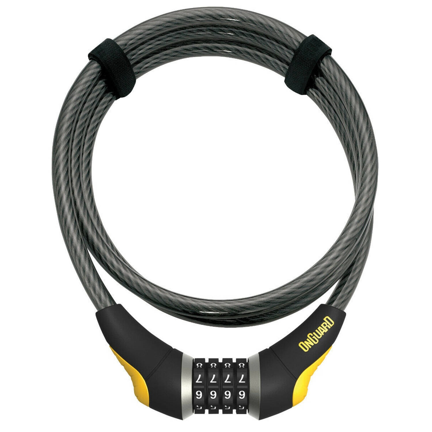 Onguard Kabelslot Akita Combo 185 Cm X 12 Mm Grijs/ - Zwart