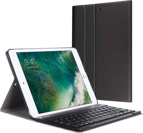 Bluetooth Keyboard Bookcase Ipad (2018) / (2017) / Air (2) Tablethoes - - Zwart
