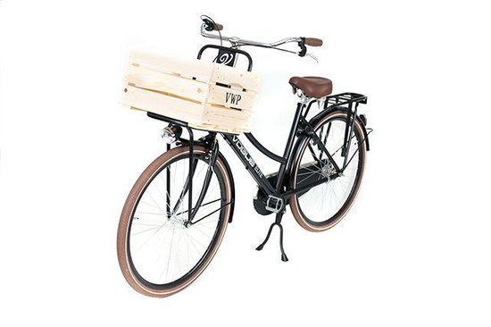 VWP Fietskrat Hout Naturel 40 Liter
