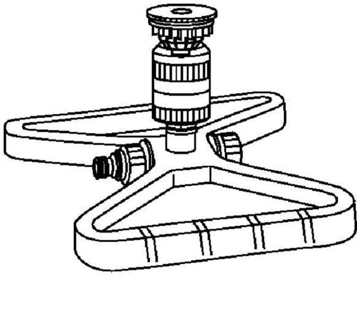Comfort Cirkelsproeier Vario | max. 17 m | 225 m2 - 1948-20 - Zwart