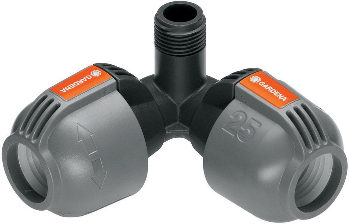 GARDENA Hoekstuk | 25mm x 1/2&apos;&apos; buitendraad - 2782-20 - Grijs