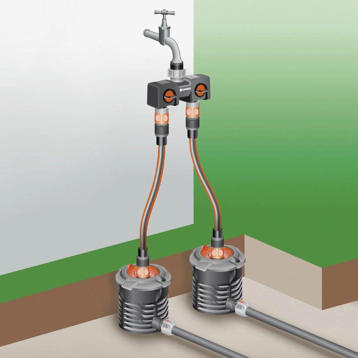 GARDENA 2-weg Waterverdeler - 8193-20