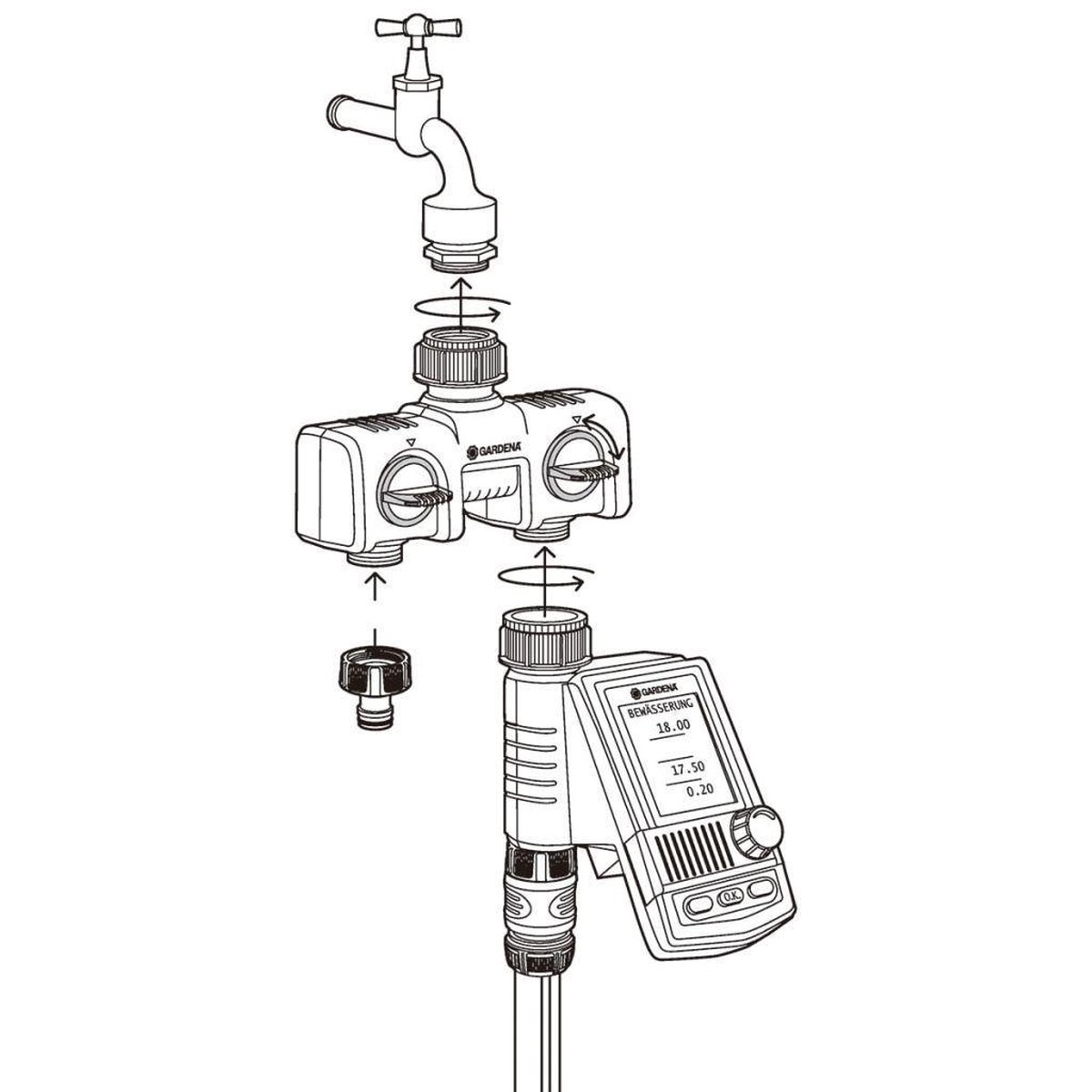 GARDENA 2-weg Waterverdeler - 8193-20