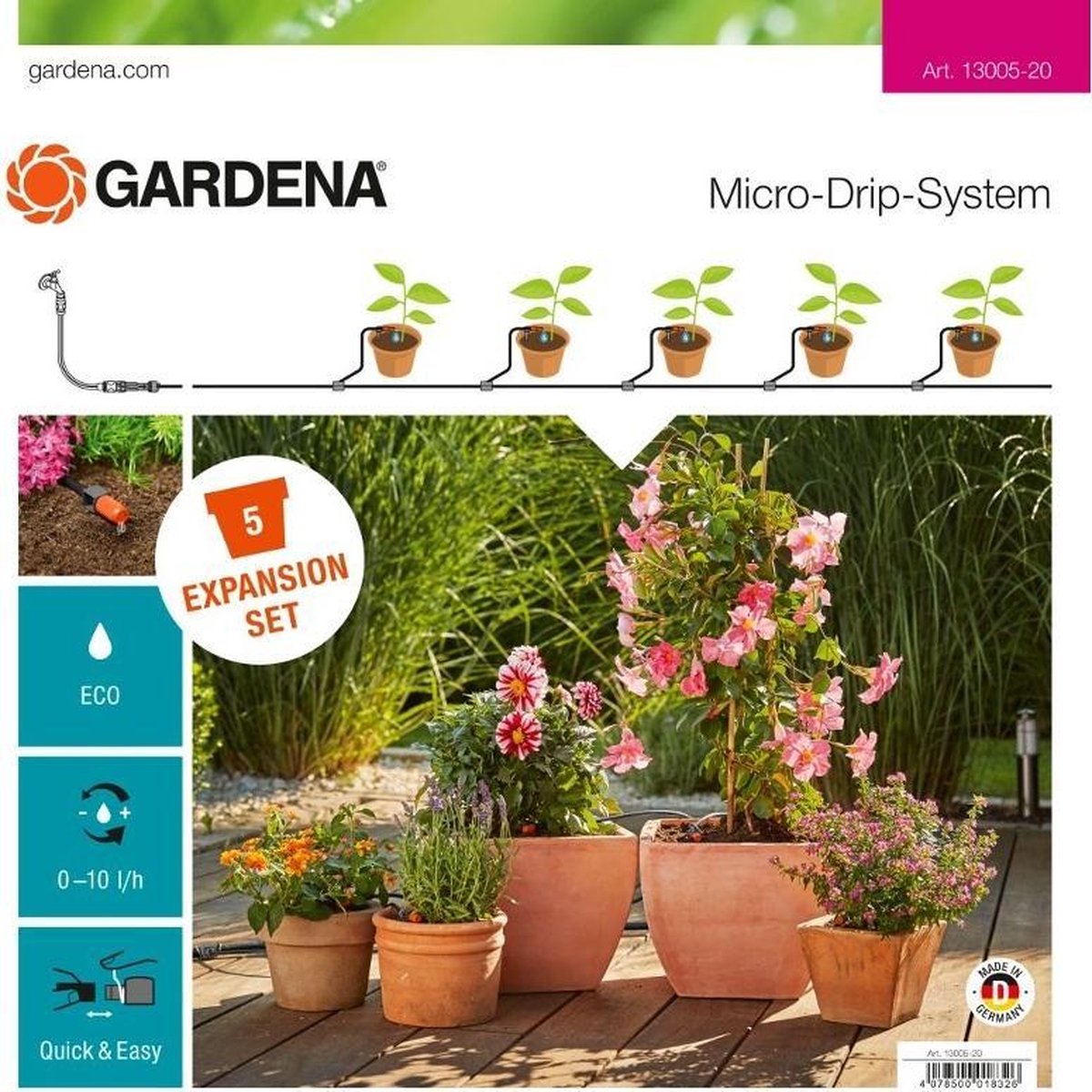 GARDENA MDS Uitbreidingsset | Bloempotten - 13005-20