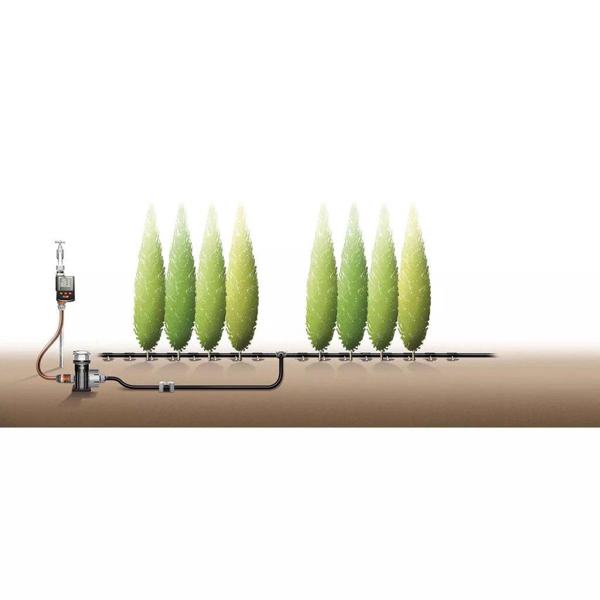 GARDENA MDS Startset M | 25m | rijplanten - 13011-20 - Grijs
