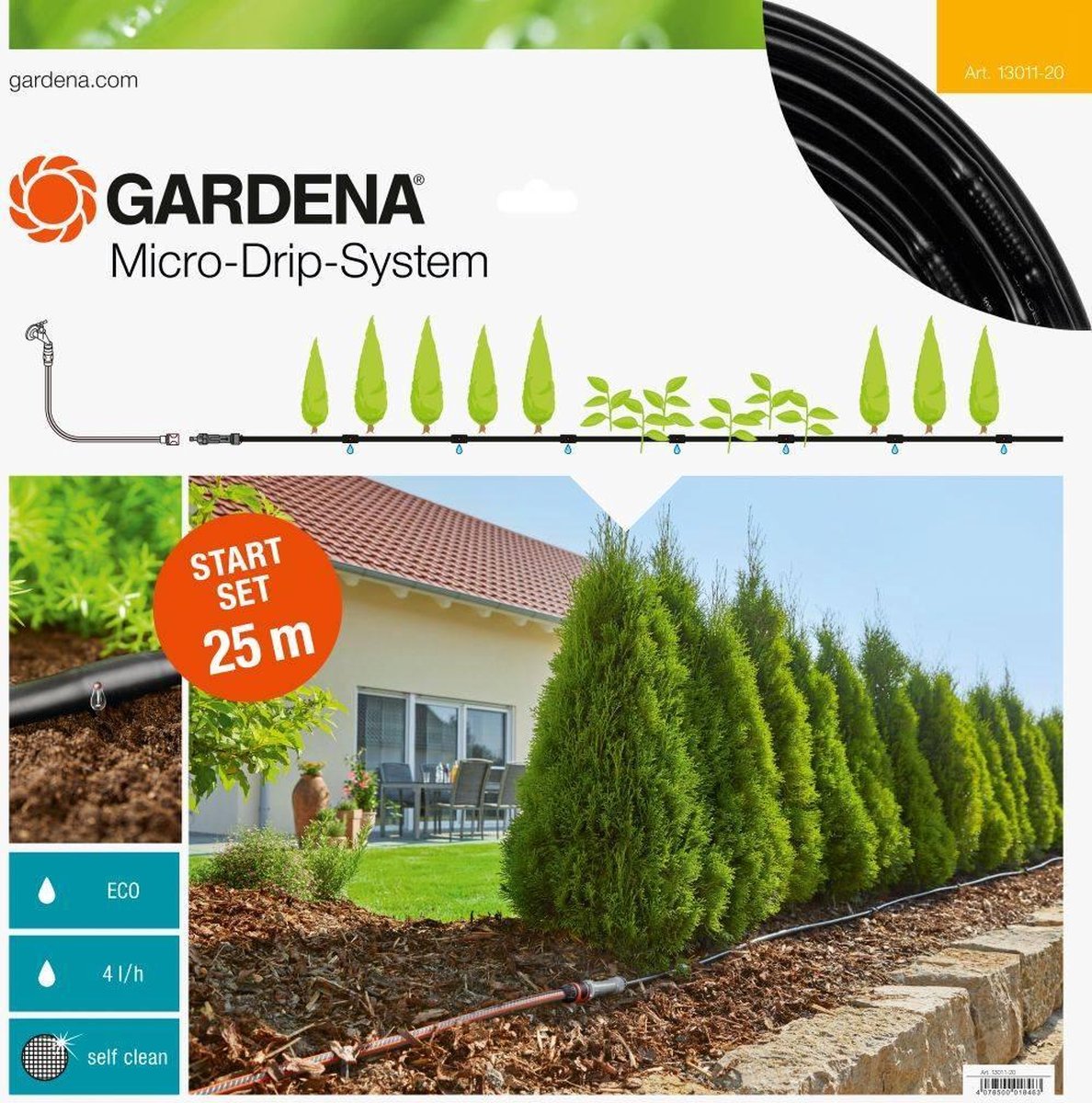 GARDENA MDS Startset M | 25m | rijplanten - 13011-20 - Grijs