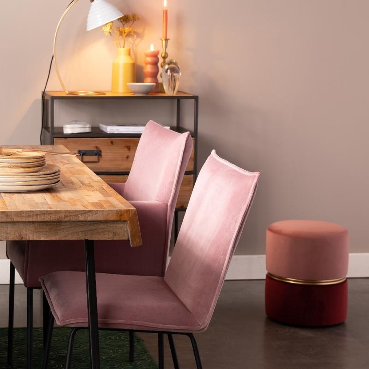 Vestbjerg - Stool Bubbly Candy - Roze