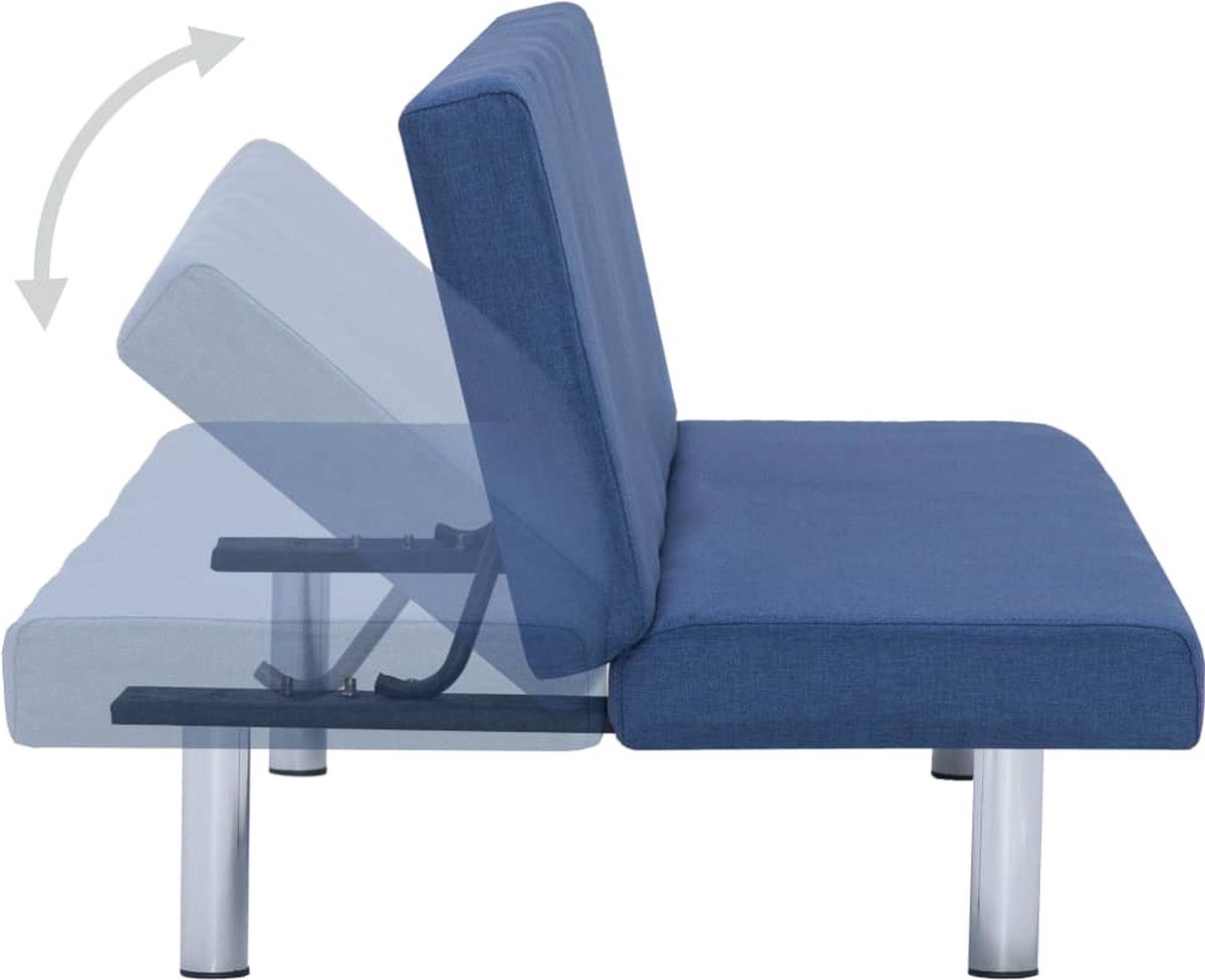 Vidaxl Slaapbank Polyester - Blauw