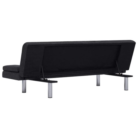 Vidaxl Slaapbank Met Twee Kussens Polyester Donker - Grijs