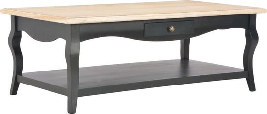 Vidaxl Salontafel 110x60x40 Cm Mdf - Zwart