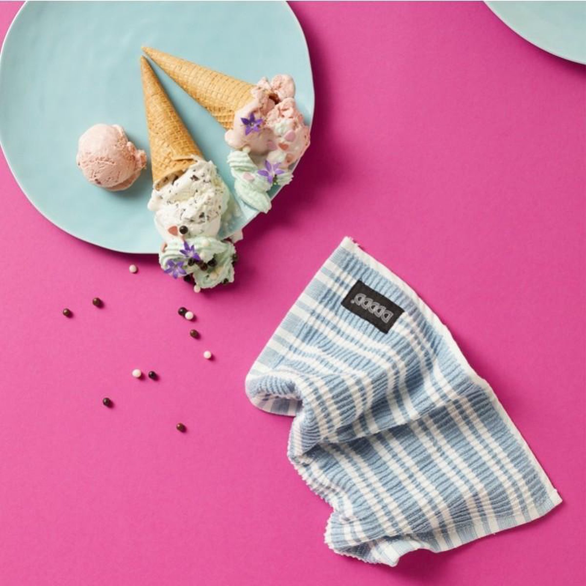 DDDDD Vaatdoek Classic Pastel Blue (4 St - Blauw