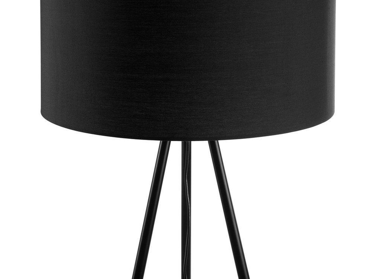 Beliani Tobol Staande Lamp Metaal 60 X 60 Cm - Zwart