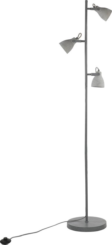 Beliani Mistago Staande Lamp Staal 28 X 28 Cm - Grijs