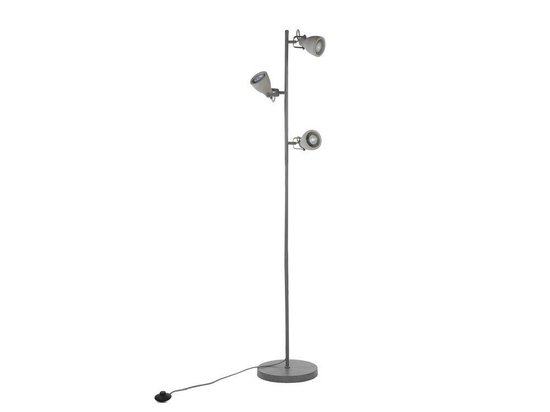 Beliani Mistago Staande Lamp Staal 28 X 28 Cm - Grijs