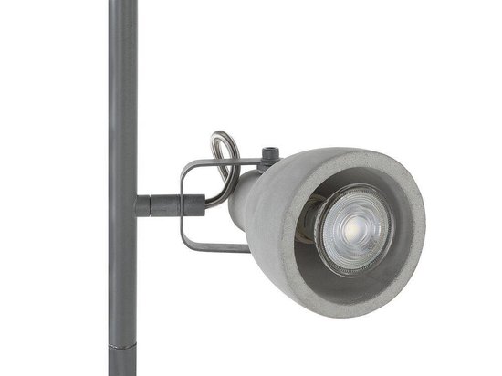 Beliani Mistago Staande Lamp Staal 28 X 28 Cm - Grijs