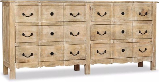 Vidaxl Dressoir 200x40x90 Cm Massief Mangohout - Bruin