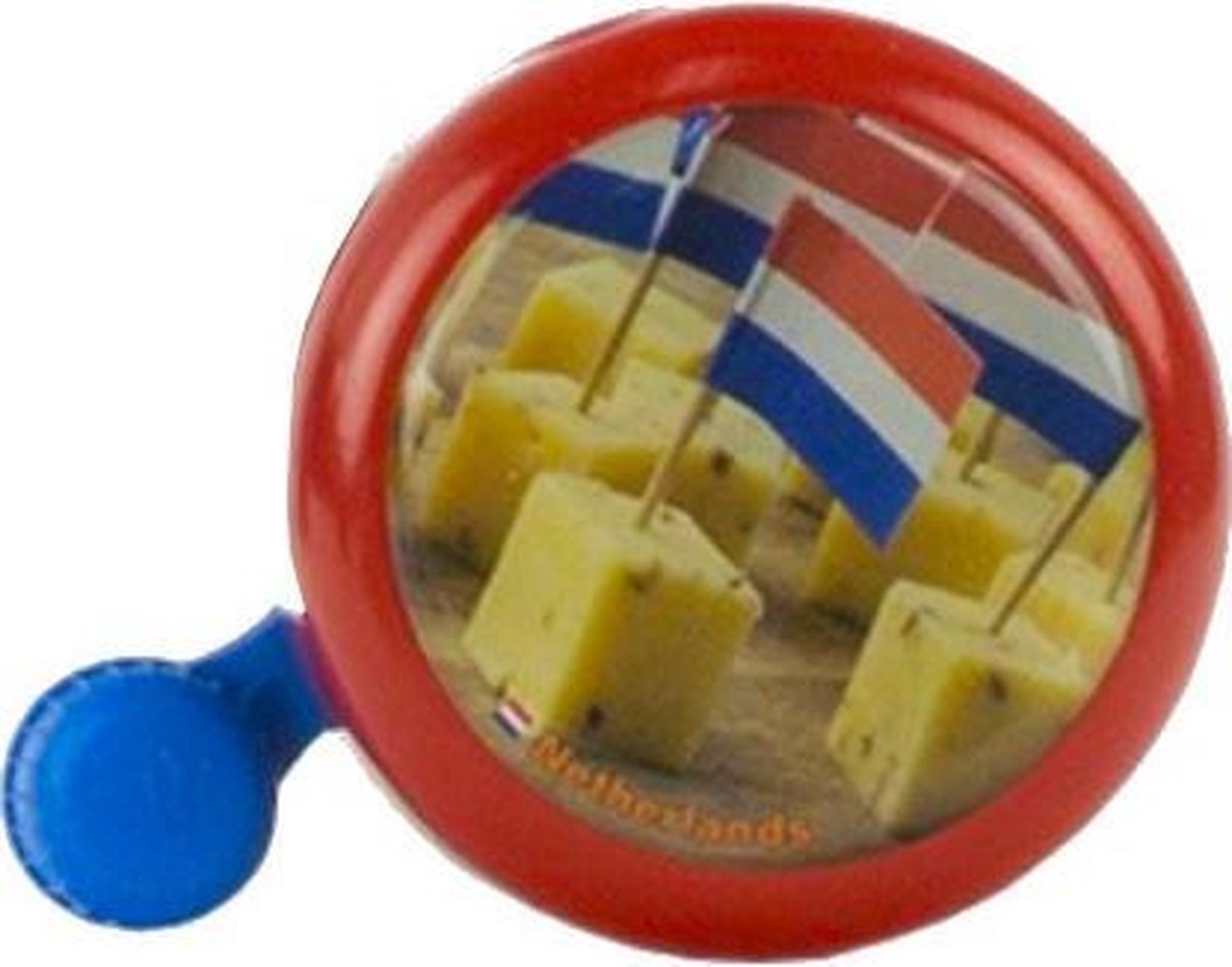 Widek bel met kaasblokjes op kaart - Blauw