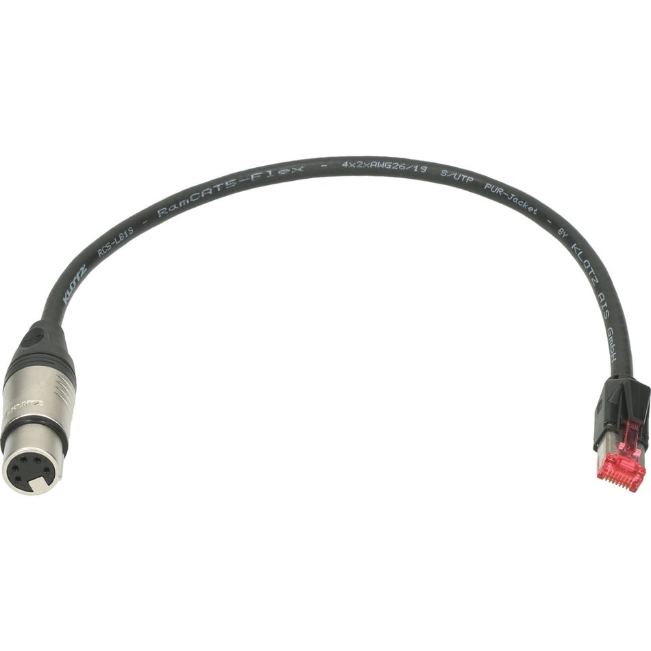 Klotz DMXK5FRJ45M verloopkabel RJ45 male - XLR 5-pins female