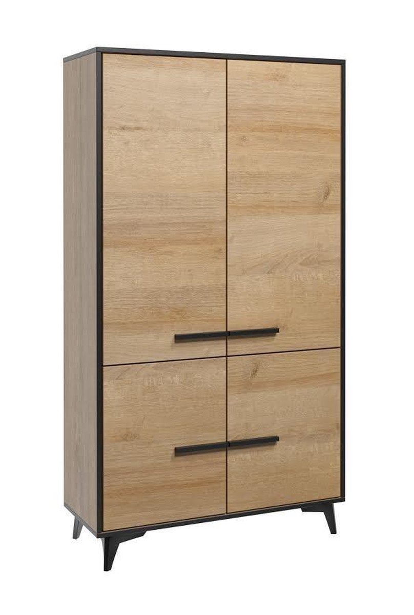 Meubella - Kast Frey - Licht Eiken 91 Cm - Bruin