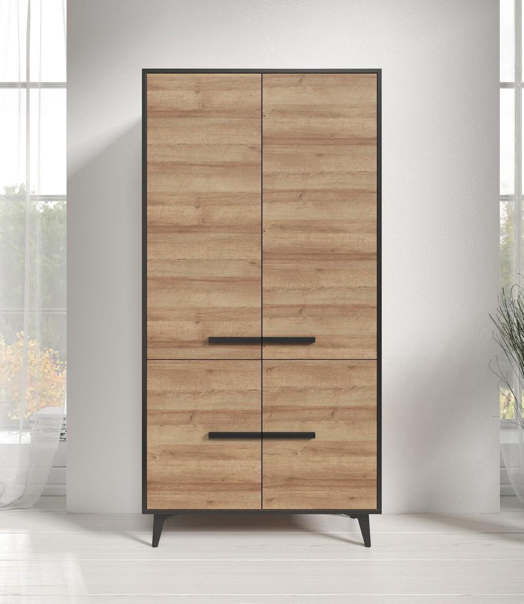 Meubella - Kast Frey - Licht Eiken 91 Cm - Bruin