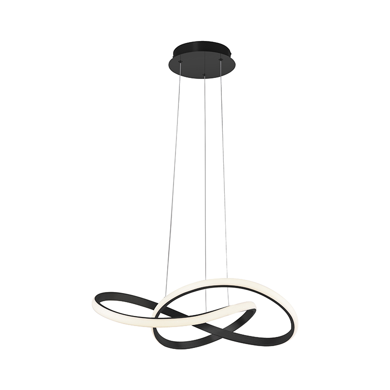 Paul Neuhaus Design hanglamp 57 cm dimbaar incl. LED - Viola Due - Zwart