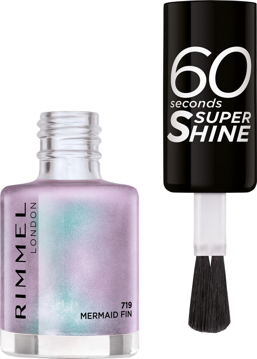 Rimmel 60 Seconds Lilac Holographic-719 719 Mermaid Fin 8 Ml - Grijs