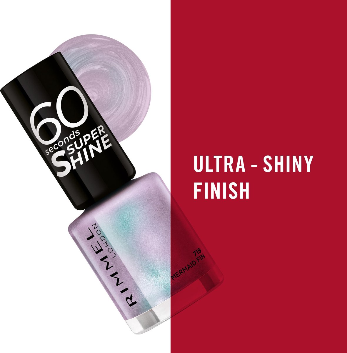 Rimmel 60 Seconds Lilac Holographic-719 719 Mermaid Fin 8 Ml - Grijs