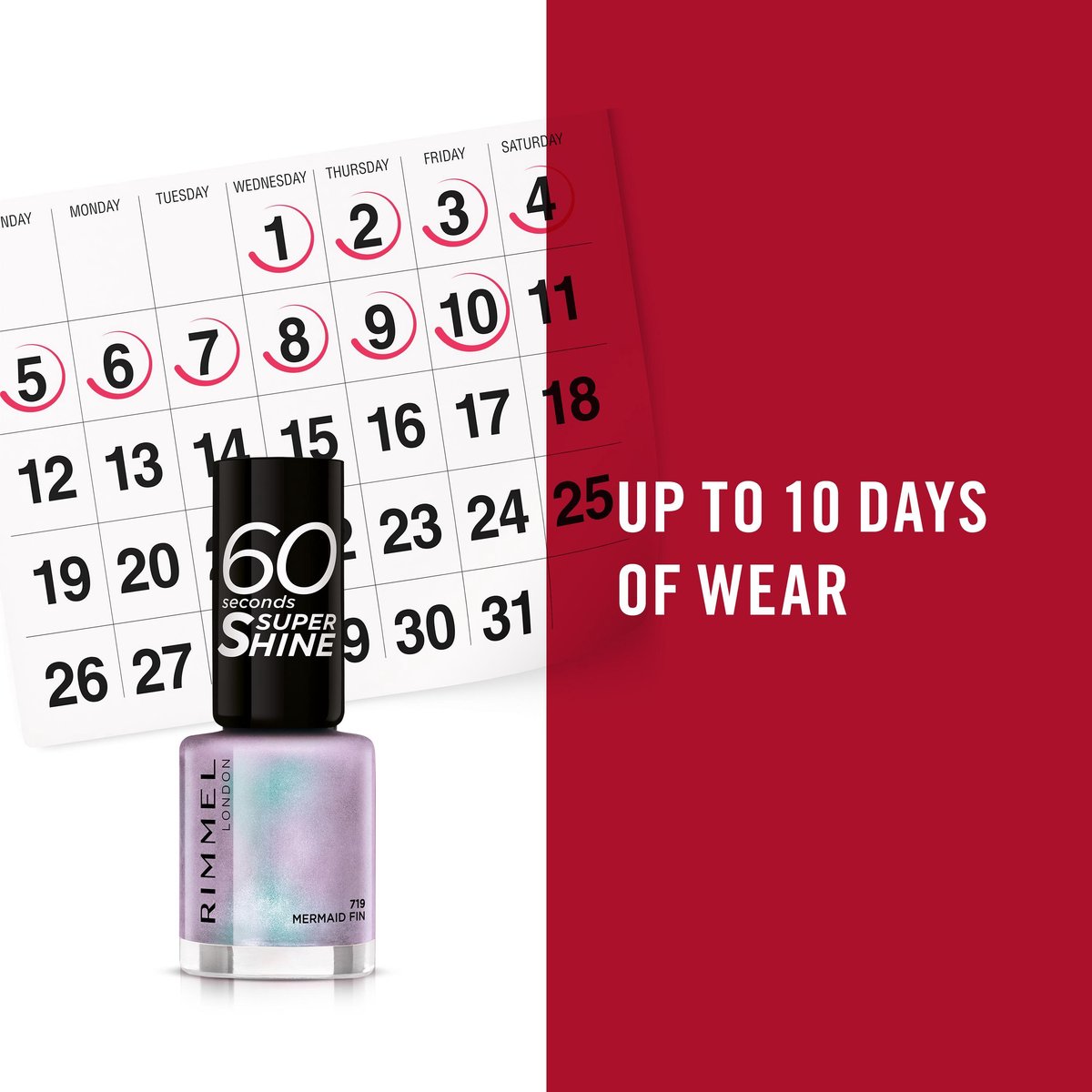 Rimmel 60 Seconds Lilac Holographic-719 719 Mermaid Fin 8 Ml - Grijs