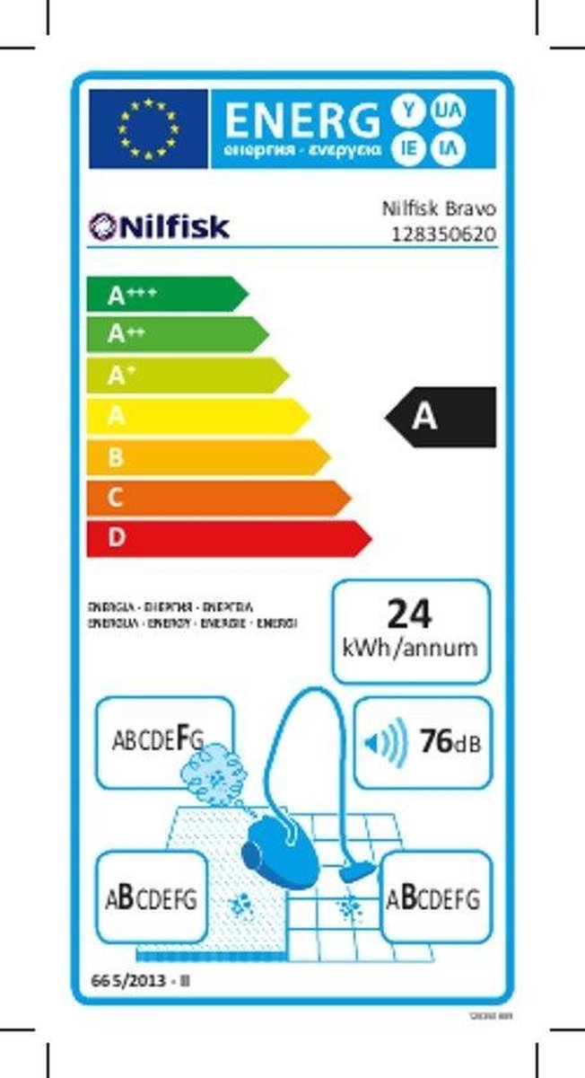 Nilfisk Bravo SR10P07A1 parket - Rood