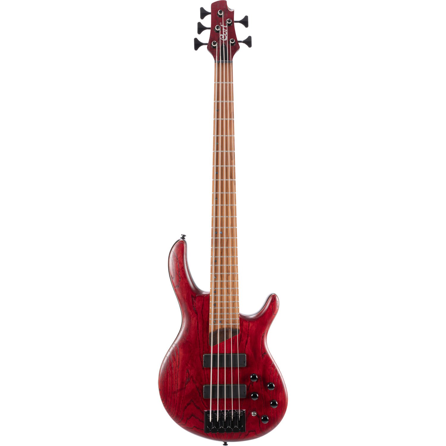 Cort B5 Element Open Pore Burgundy Red 5-snarige elektrische basgitaar