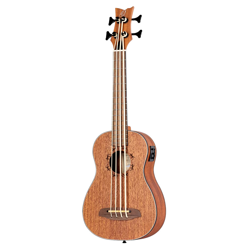 Ortega LIZZY-BS-GB-L Lizard Series Short Scale Left-handed Uke Bass linkshandige E/A bas ukelele met gigbag