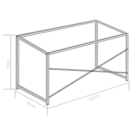 Vidaxl Computerbureau 120x60x70 Cm - Wit