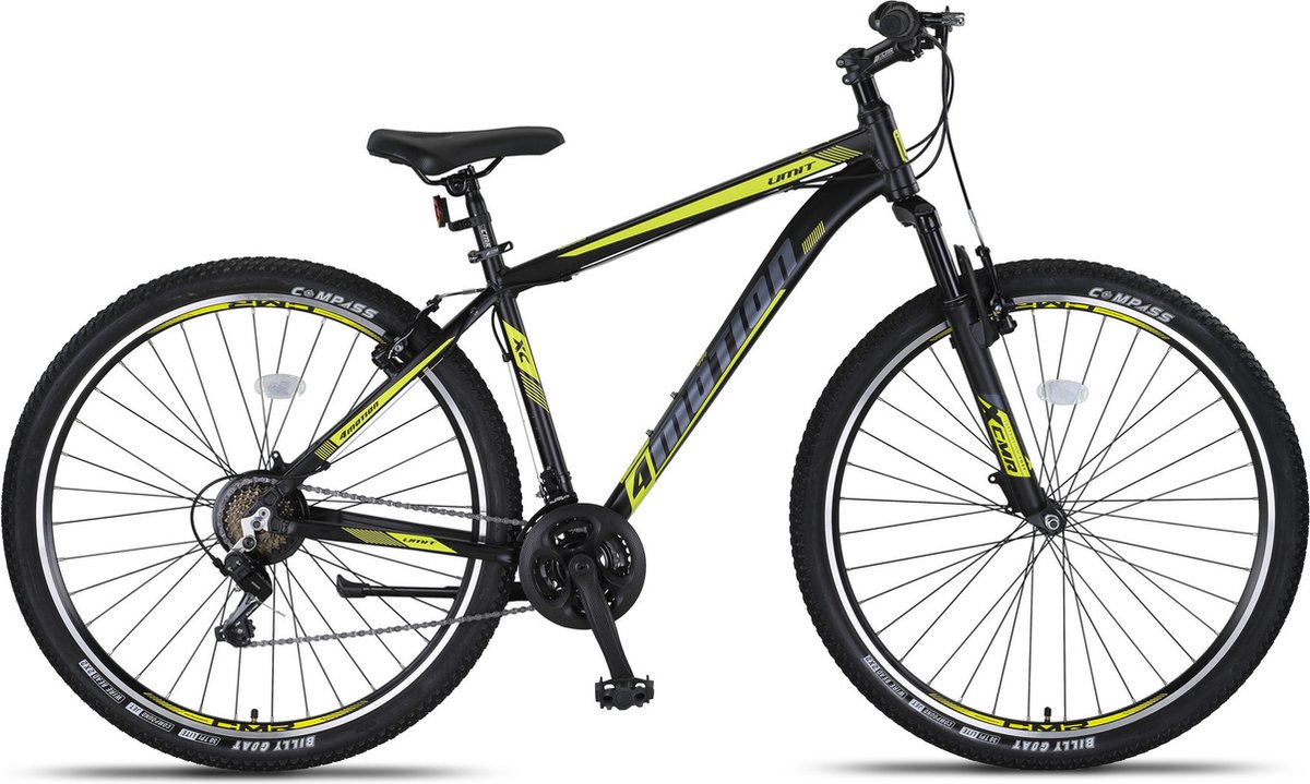 Umit 4 Motion Mountainbike 29 inch V-Brakes/Geel 21v - Zwart