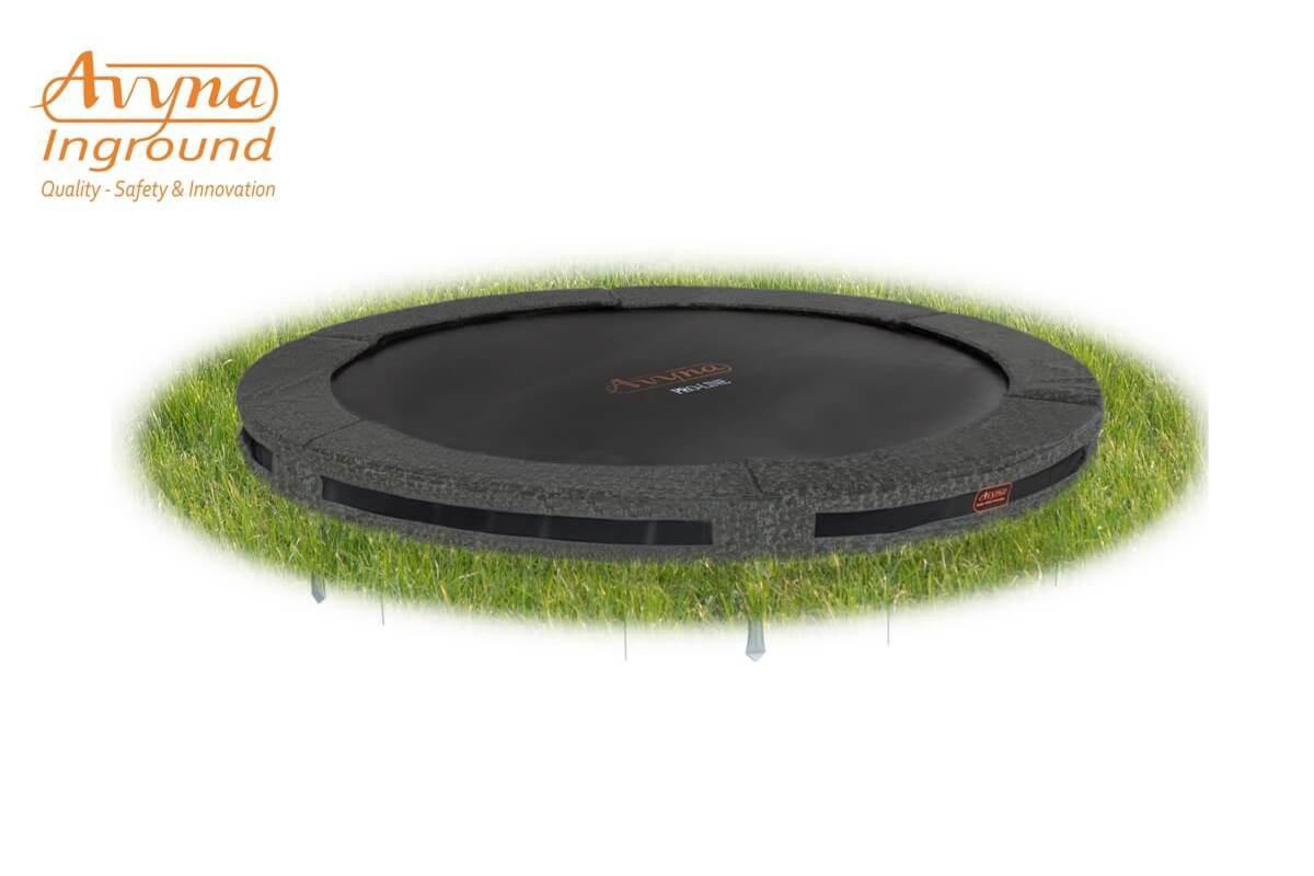 Avyna Pro-line Inground Ronde Trampoline ø 365 Cm Camouflage - Grijs