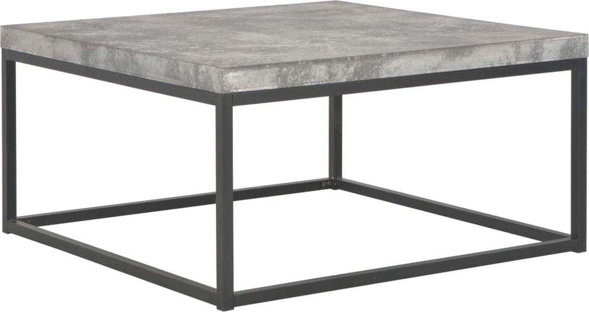 Vidaxl Salontafel 75x75x38 Cm Beton-look - Grijs