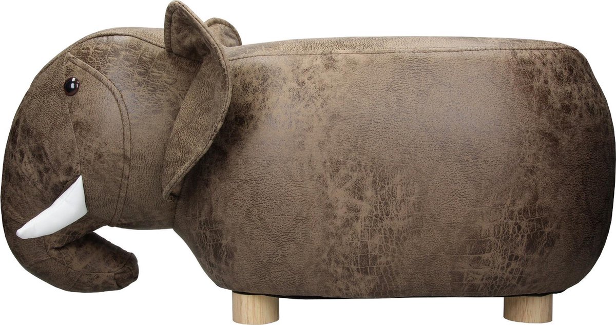 Home&Styling Kruk Olifant-vorm 64x35 Cm - Grijs
