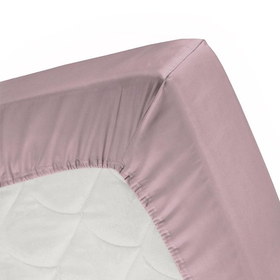 Damai Hoeslaken Mauve (Katoen)-180 X 200 Cm - Roze